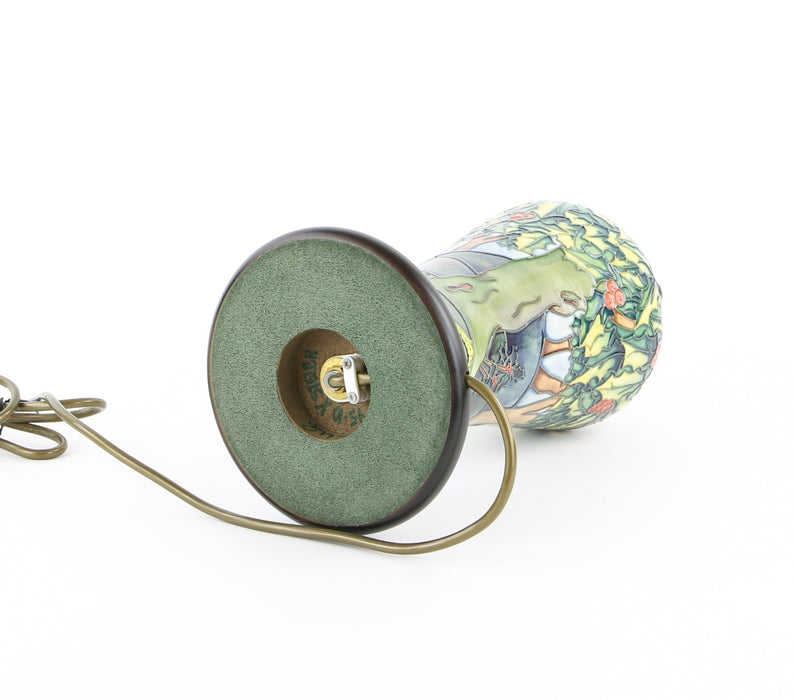 MOORCROFT POTTERY 'HOLLY HATCH' PHILIP GIBSON LARGE FLORAL TABLE LAMP VASE