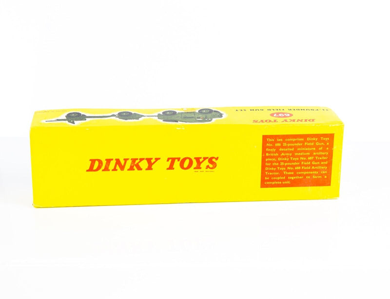 DINKY TOYS '25-POUNDER FIELD GUN UNIT SET' VINTAGE DIECAST MODEL No. 697 BOXED