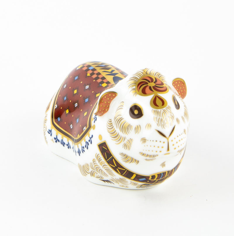 ROYAL CROWN DERBY ’GUINEA PIG' PAPERWEIGHT FIGURE MODEL & GOLD STOPPER