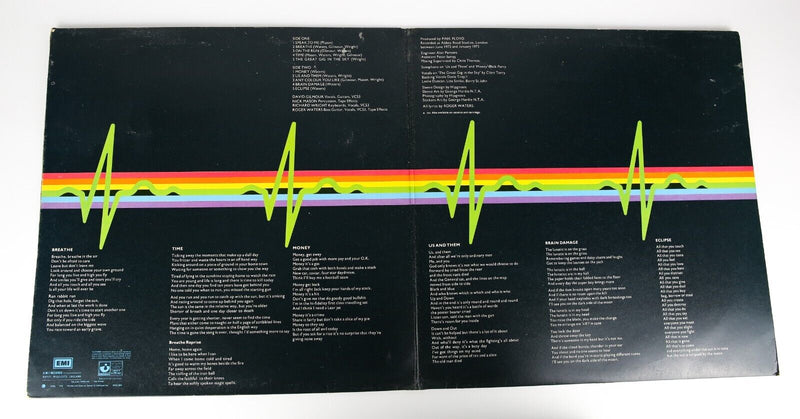 PINK FLOYD, 'THE DARK SIDE OF THE MOON', SOLID BLUE TRIANGLE FIRST PRESS LP RECORD