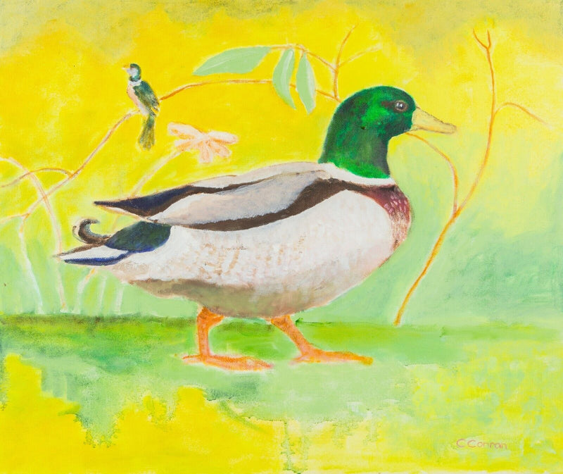 CAROLINE CONRAN, STUDY OF A DUCK, ORIGINAL OIL PAINTING, SIGNED