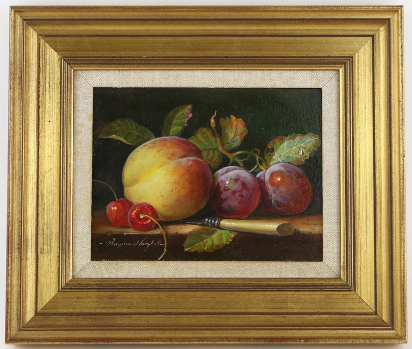 RAYMOND CAMPBELL - STILL LIFE WITH FRUIT, INTERIOR STUDY, OIL PAINTING, SIGNED