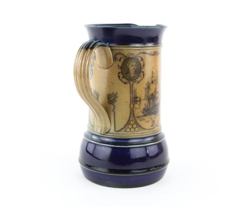 ROYAL DOULTON, NELSON AND HIS CAPTAINS, STONEWARE COMMEMORATIVE JUG VASE X6436