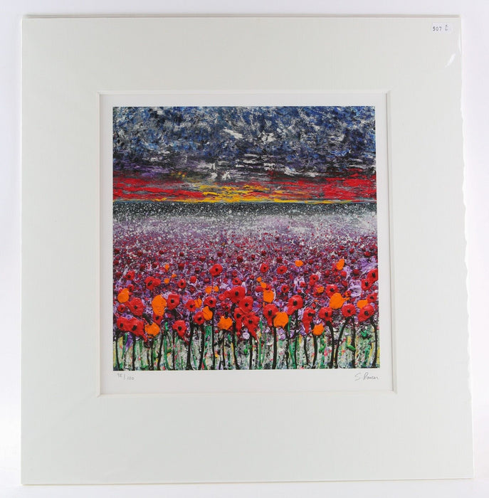 SCARLETT RAVEN, 'BLACK POPPY', LIMITED EDITION GICLEE PRINT 98/100, SIGNED & COA