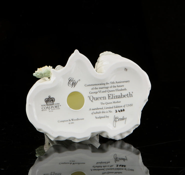 COALPORT 'QUEEN ELIZABETH THE QUEEN MOTHER' 70TH WEDDING ANNIVERSARY FIGURE