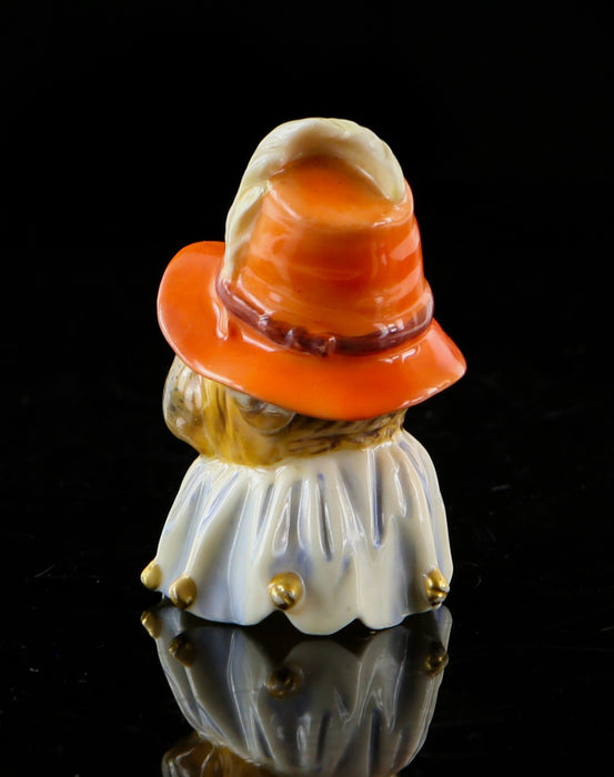 JAMES HADLEY, ROYAL WORCESTER 'TOBY' RARE PUNCH & JUDY DOG CANDLE SNUFFER FIGURE