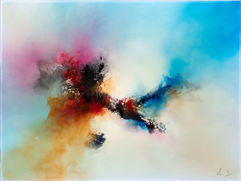 SIMON KENNY, 'LORETTE', 2014 ABSTRACT CLOUDS, LARGE ORIGINAL PAINTING, SIGNED