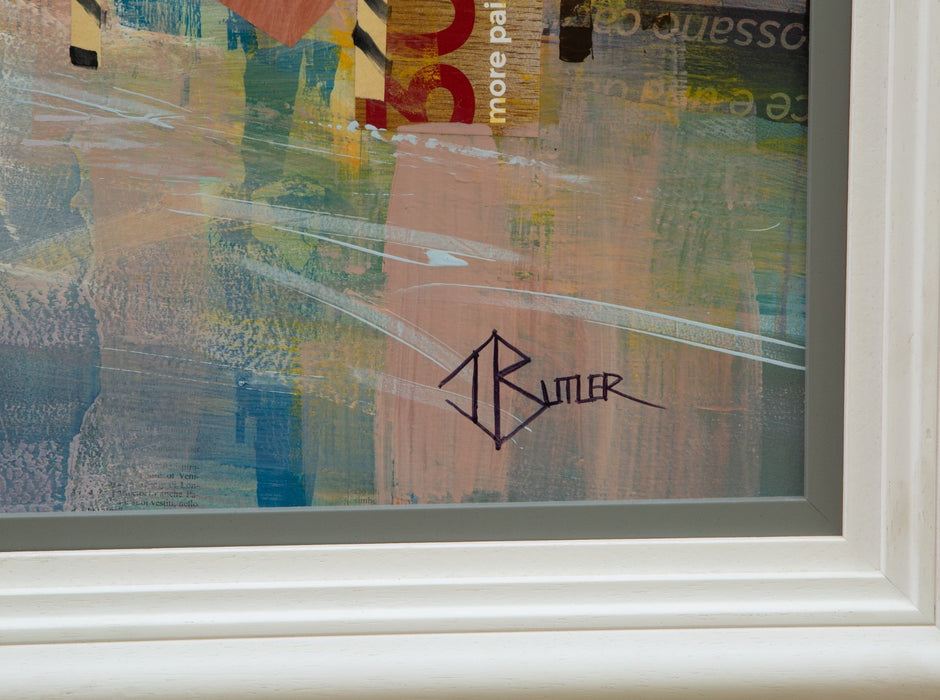 TOM BUTLER, 'CANAL GRANDEUR' VENICE, LARGE ORIGINAL MIXED MEDIA PAINTING, SIGNED