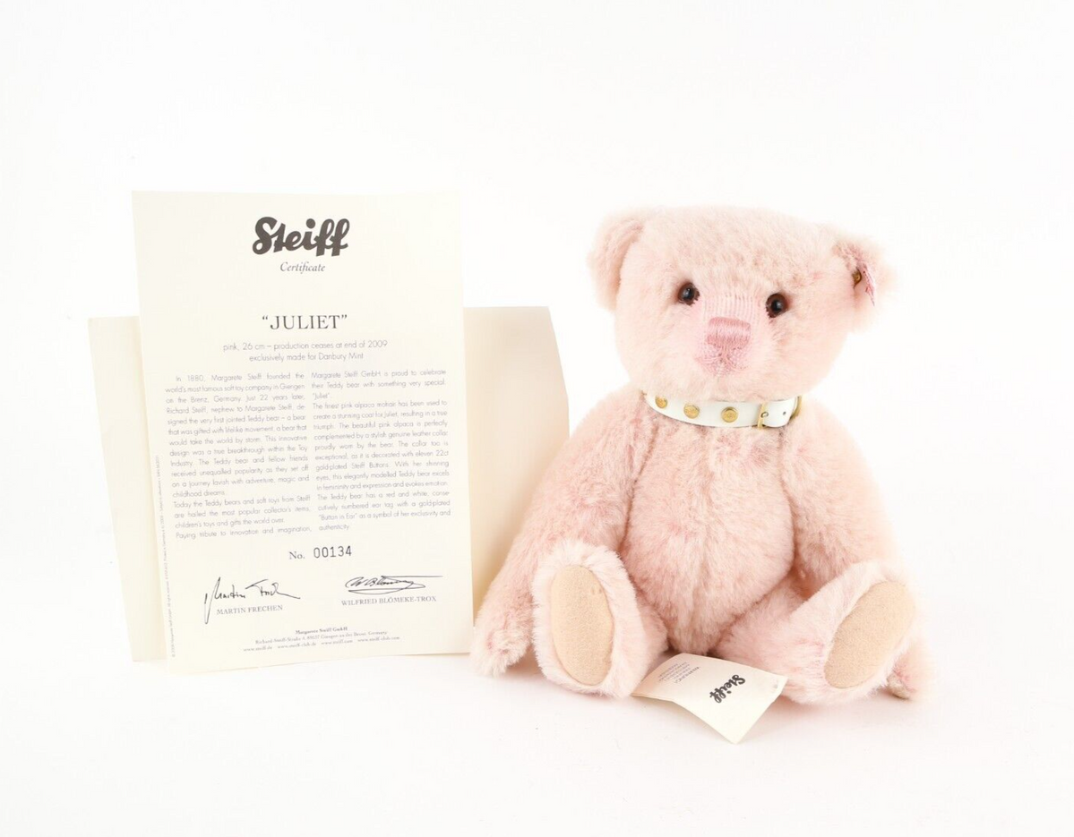 Steiff 'Juliet' 2009 Danbury Mint Limited Edition Pink Teddy Bear