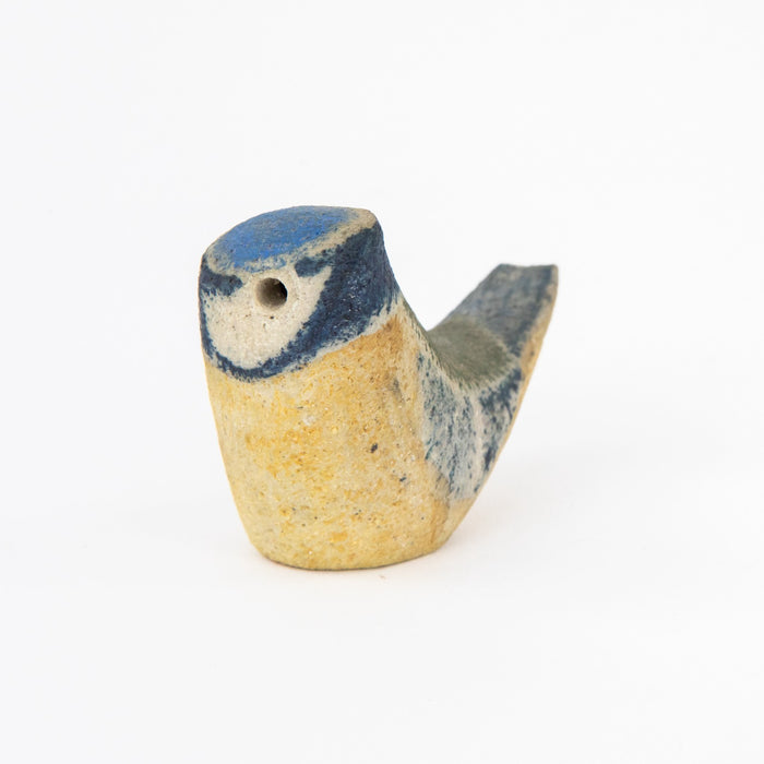 ROSEMARY WREN, OXSHOTT POTTERY - BLUE TIT, STUDIO ART BIRD FIGURE MODEL, SIGNED