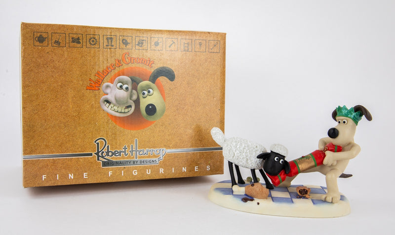 ROBERT HARROP 'CHRISTMAS CRACKER' WALLACE & GROMIT FIGURE MODEL WGCS12, BOXED
