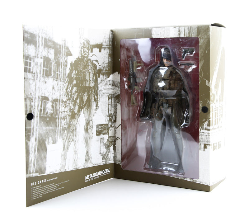 METAL GEAR SOLID 4 - MEDICOM TOYS 'OLD SNAKE OLIVE DRAB VERSION' FIGURE, BOXED