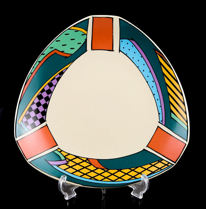 DOROTHY HAFNER, ROSENTHAL STUDIO LINE 'FLASH' RETRO TRIANGULAR DINNER PLATE DISH