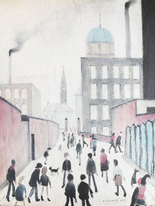 LS LAURENCE STEPHEN LOWRY 'MRS SWINDELL'S PICTURE' LIMITED EDITION PRINT, SIGNED