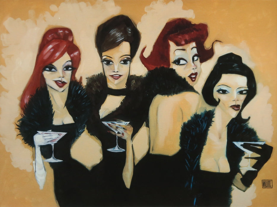 TODD WHITE, 'DRINKING BOAS', ARTISTS PROOF LIMITED EDITION PRINT 22/29, SIGNED