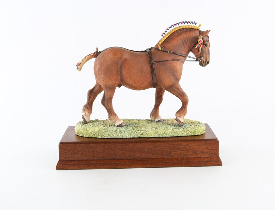 BORDER FINE ARTS 'SUFFOLK STALLION' GOLD ED' FIGURE TABLEAU B0042B 21/950, BOXED