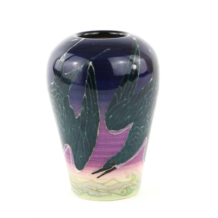 SALLY TUFFIN for DENNIS CHINAWORKS - SOOTY TERN TUBELINED OVOID VASE