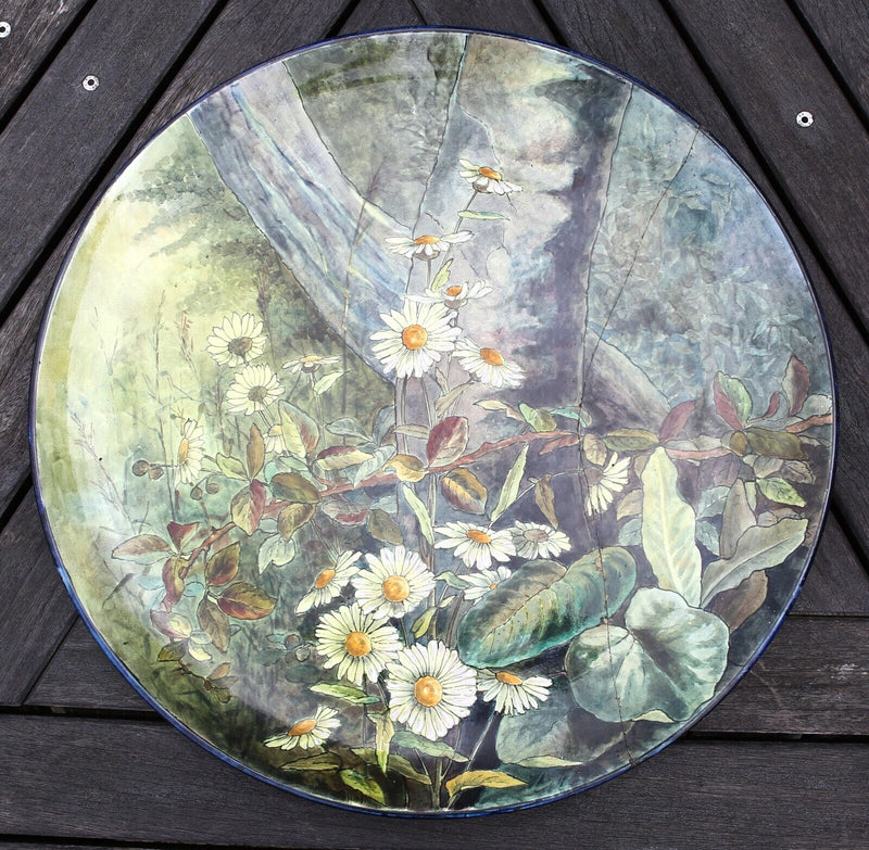 MARY CAPES for DOULTON LAMBETH - LARGE AESTHETIC PERIOD DAISIES FLORAL CHARGER