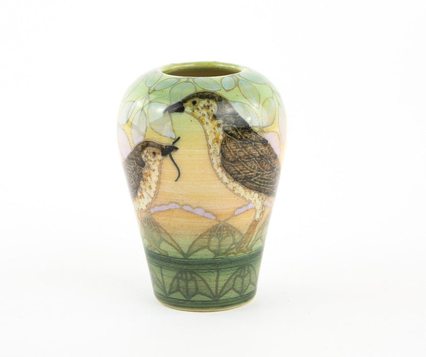 SALLY TUFFIN for DENNIS CHINAWORKS - THRUSH OVOID TUBELINED OVOID VASE