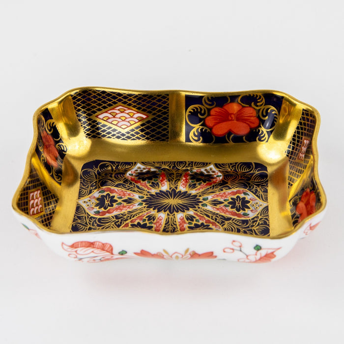 ROYAL CROWN DERBY - JAPANESE OLD IMARI 1128 PIN DISH TRAY