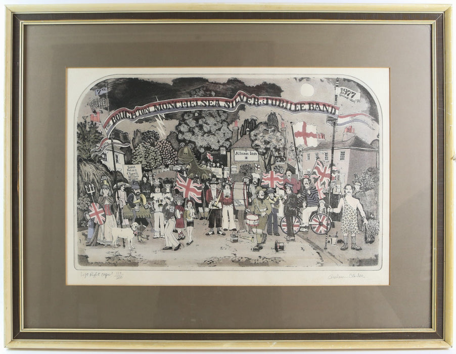 GRAHAM CLARKE, 'LEFT RIGHT OOPS!', LIMITED EDITION ETCHING PRINT 128/250, SIGNED