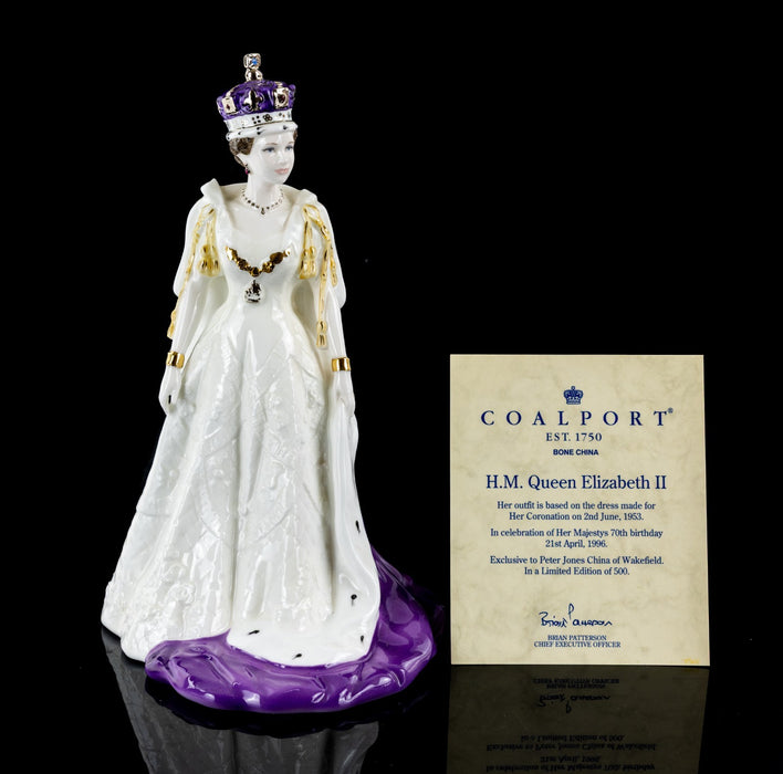 COALPORT - HM QUEEN ELIZABETH II 70TH BIRTHDAY LIMITED EDITION FIGURE MODEL COA