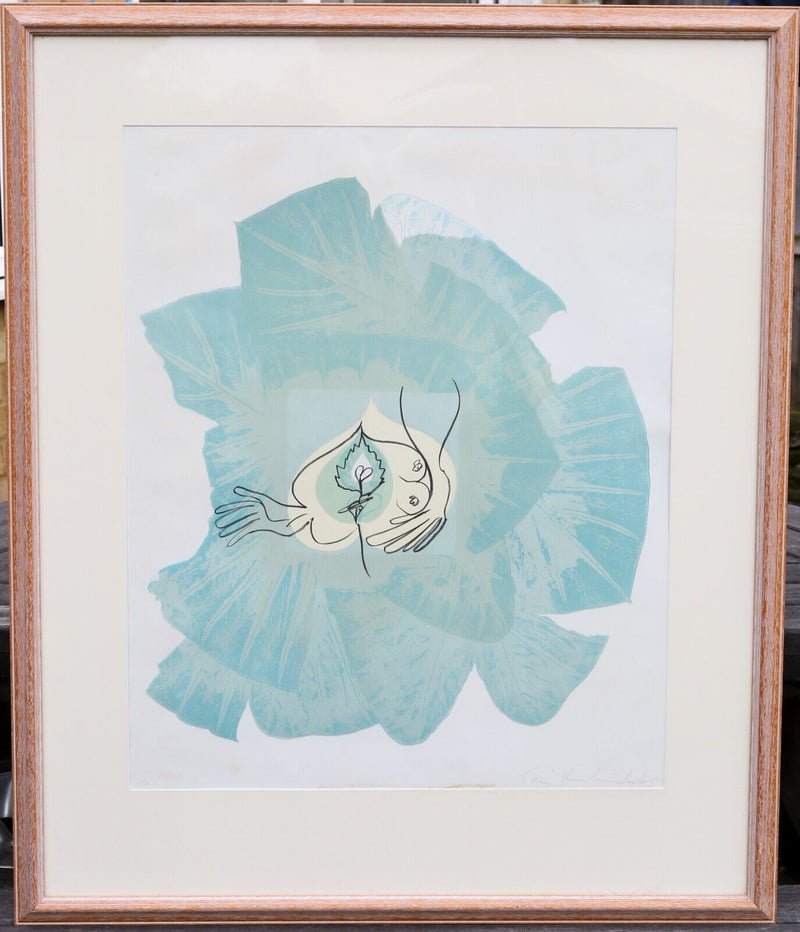CERI RICHARDS, 'GREEN METAPHOR', 1965, LARGE COLOUR LITHOGRAPHIC PRINT, SIGNED
