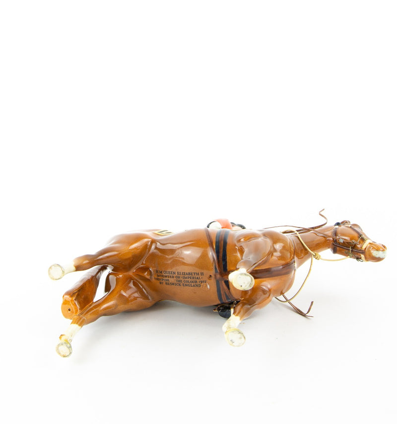 BESWICK - HM QUEEN ELIZABETH II ON IMPERIAL, TROOPING COLOUR 1957 HORSE FIGURE