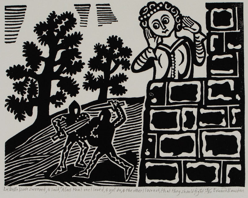 EDWARD BAWDEN 'LA BELLE ISODE SWOONED & SAID' LIMITED EDITION PRINT 5/50, SIGNED