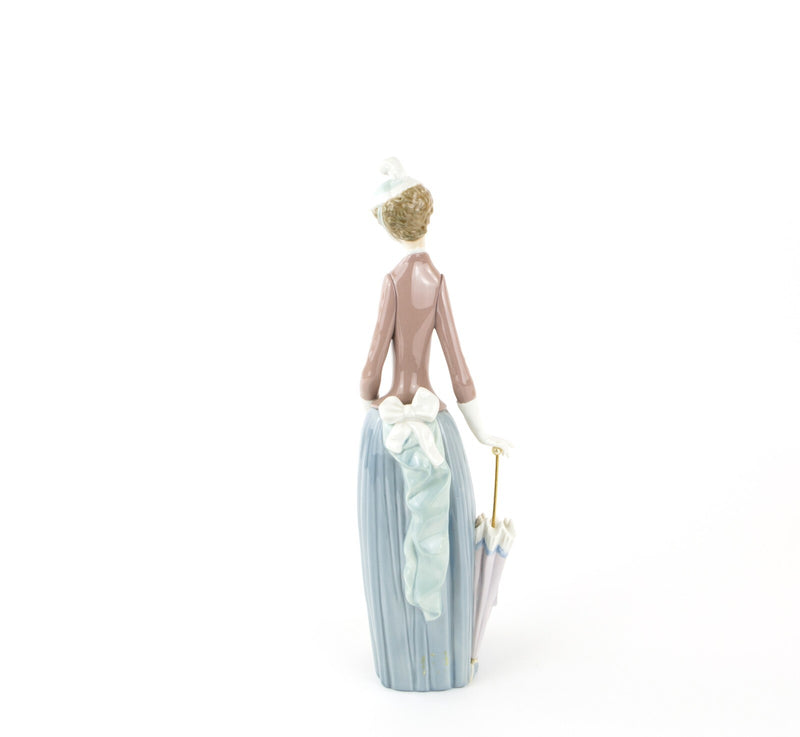 LLADRO 'GIRL WITH PARASOL AND DOG' LARGE FIGURE MODEL 4761