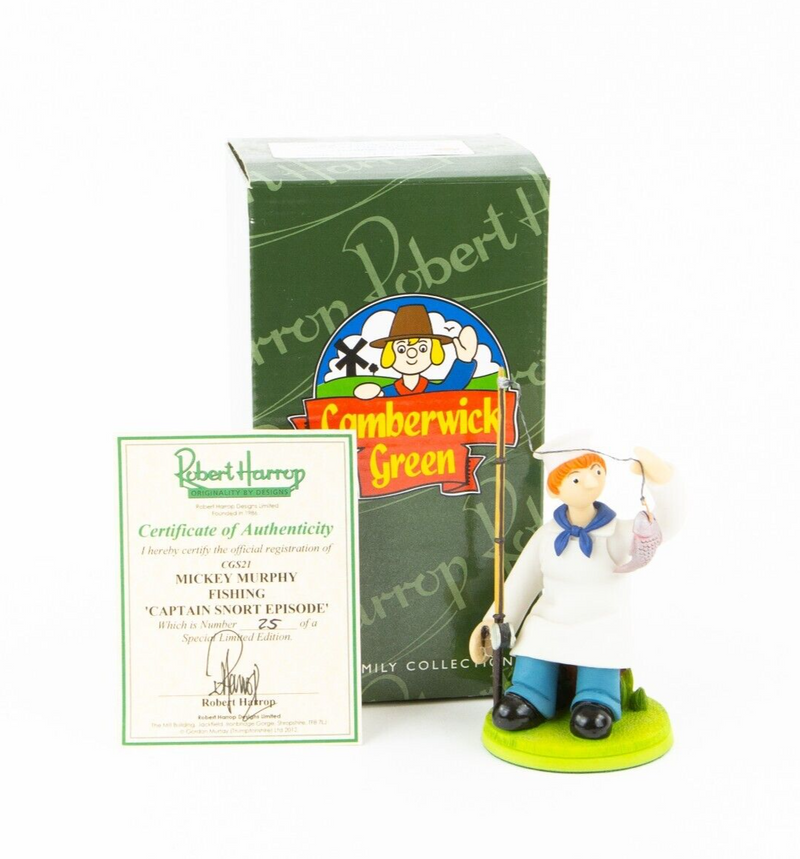 ROBERT HARROP 'MICKEY MURPHY FISHING' CAMBERWICK GREEN FIGURE MODEL CGS21, BOXED