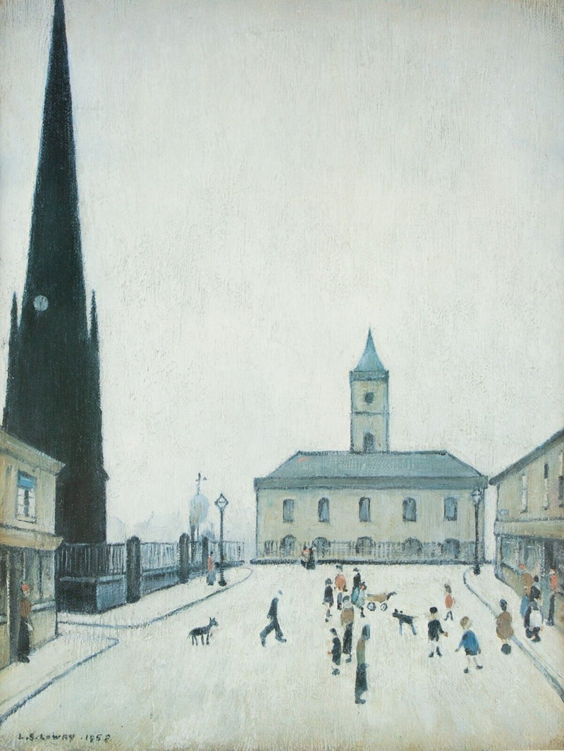 L.S. LAURENCE STEPHEN LOWRY, 'OLD TOWN HALL, MIDDLESBROUGH', LIMITED EDITION PRINT 295/850