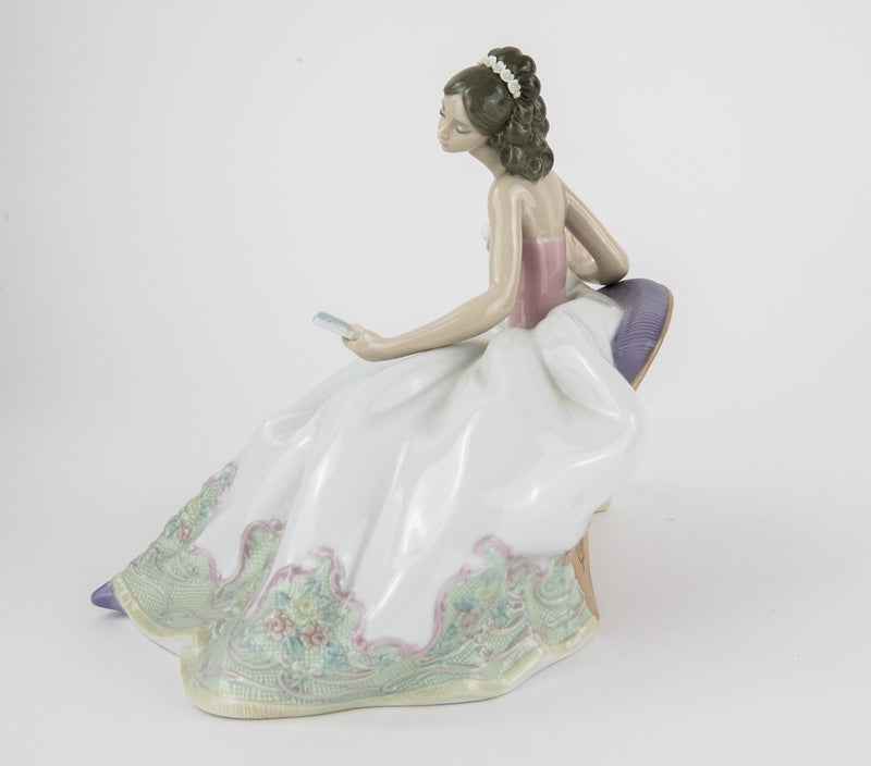 LLADRO 'AT THE BALL' GIRL LADY DRESS FIGURE MODEL 5859, BOXED
