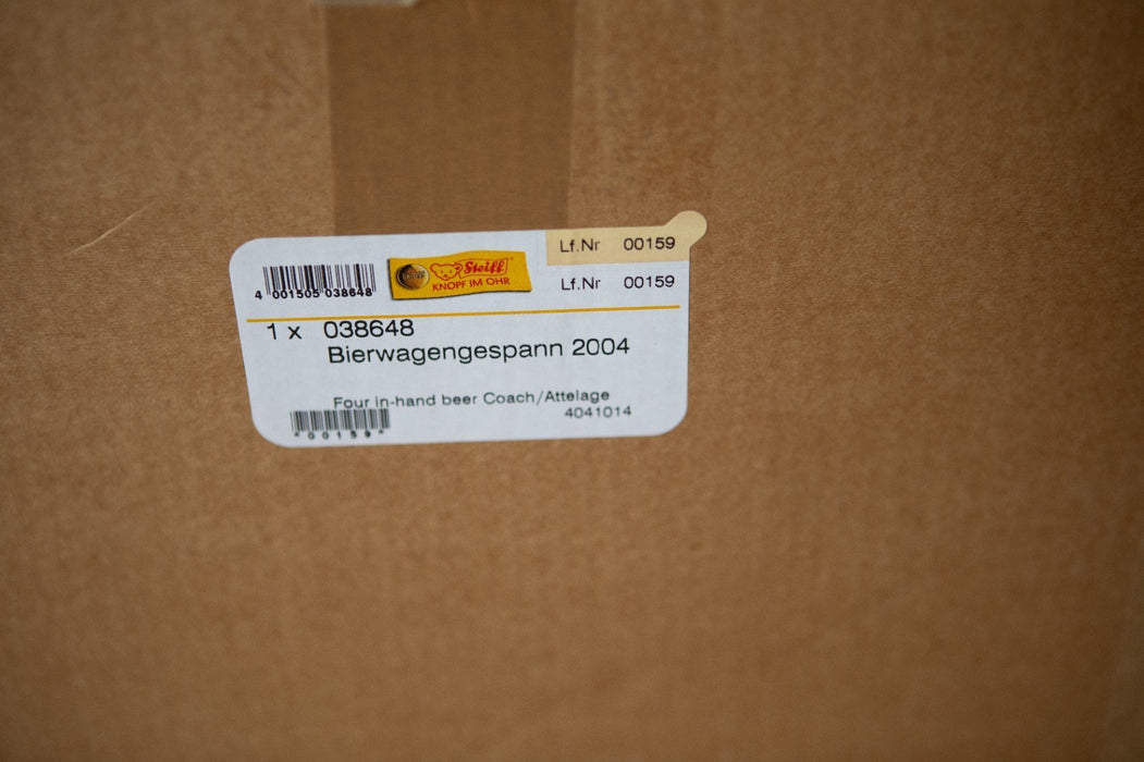 STEIFF 'BIERWAGENGESPANN' LIMITED EDITION BEAR BEER WAGON TEAM 038648, BOXED