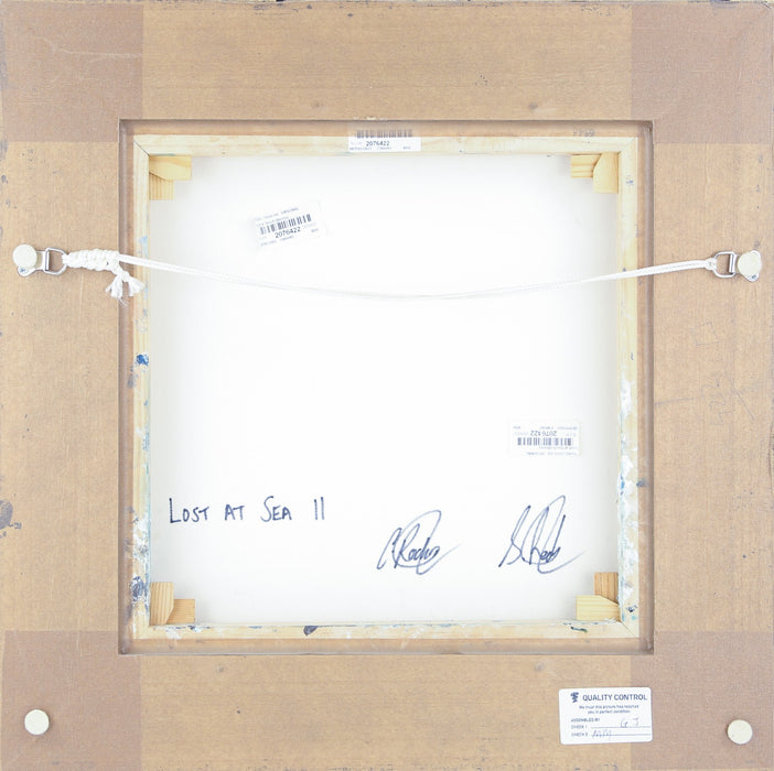 CHRIS & STEVE ROCKS, 'LOST AT SEA II', STORMY SKY, ORIGINAL OIL PAINTING, SIGNED