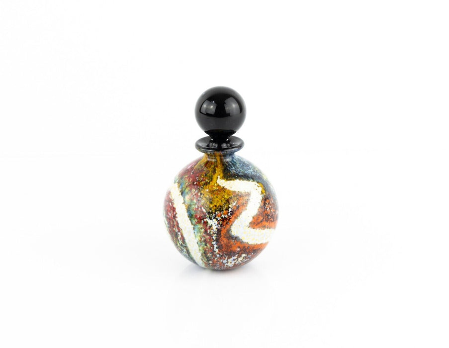 TIMOTHY HARRIS, ISLE OF WIGHT 'SGRAFFITO' GLASS JAZZ NUVO SCENT PERFUME BOTTLE