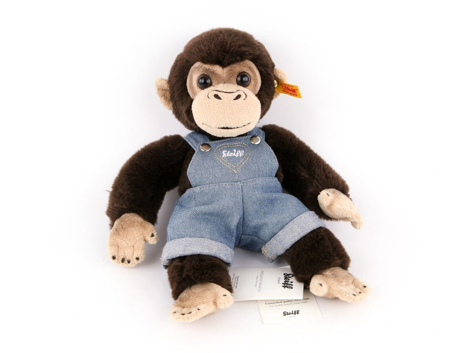 STEIFF 'CHARLIE' CHIMPANZEE CHIMP MONKEY TEDDY BEAR 664502 & TAGS