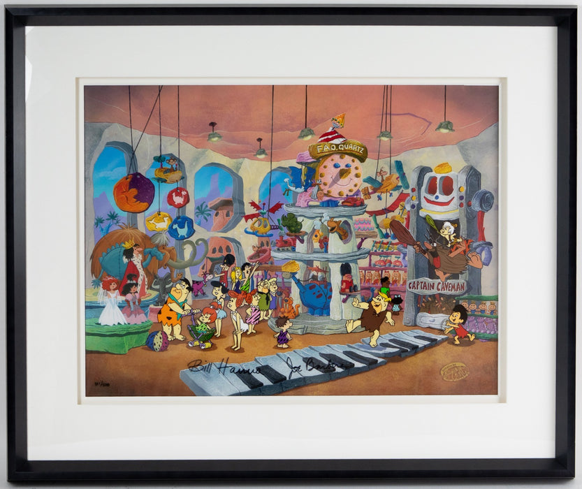 WARNER BROS 'BIG IN BEDROCK' HANNA & BARBERA SIGNED FLINTSTONES CEL ART 311/500