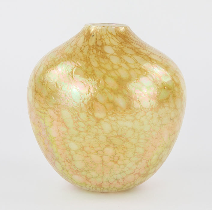 JOHN DITCHFIELD, GLASFORM - YELLOW STUDIO ART GLASS BALUSTER VASE 1110, SIGNED