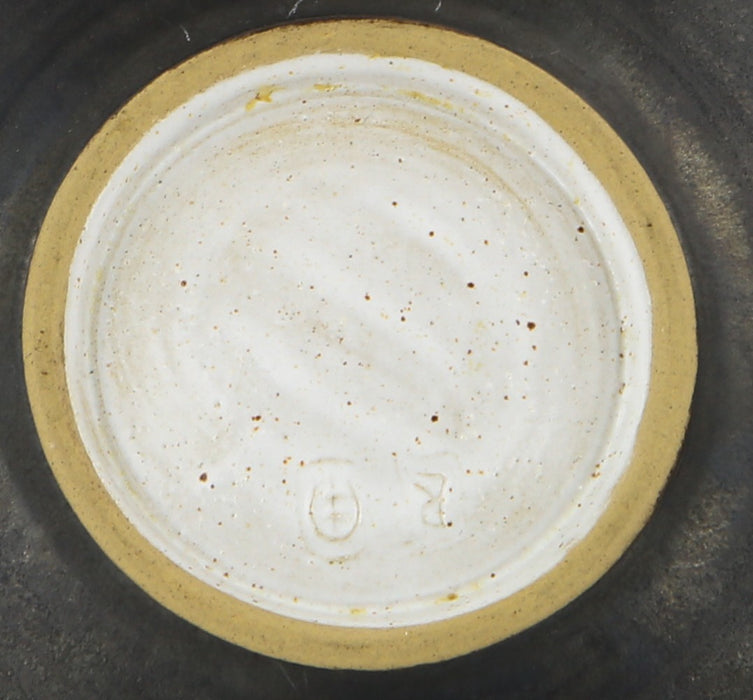 LUCIE RIE & HANS COPER - BROWN MANGANESE STONEWARE STUDIO POTTERY DISH c.1952