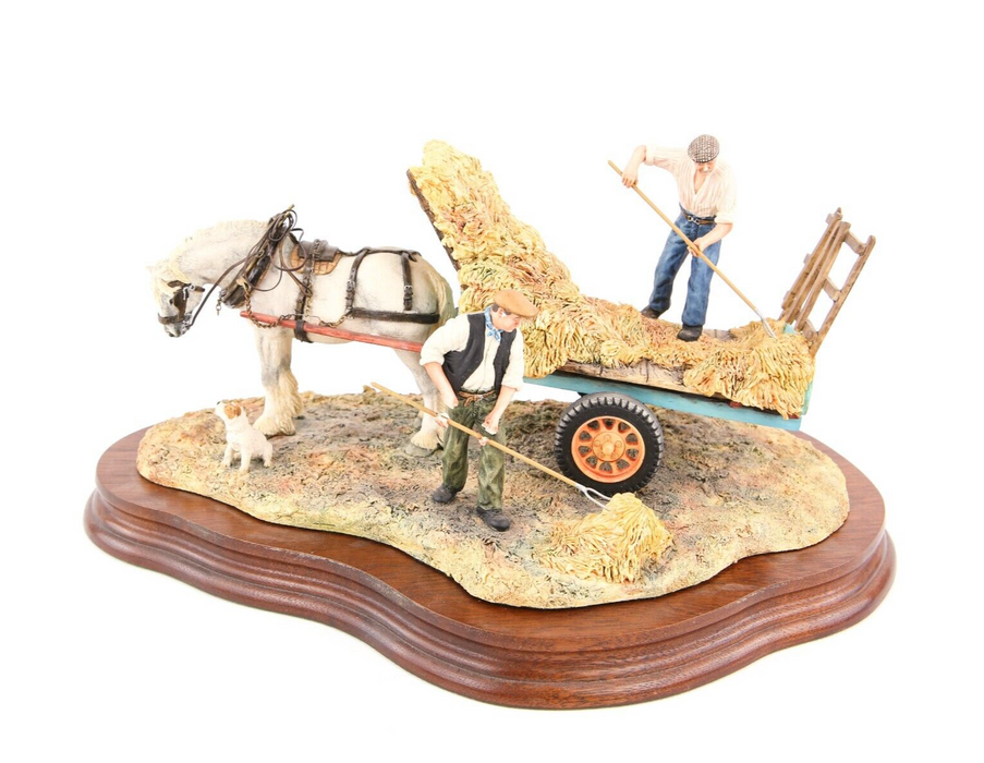 BORDER FINE ARTS 'THE HAYWAIN' FIGURE MODEL TABLEAU JH73 457/1500 & COA