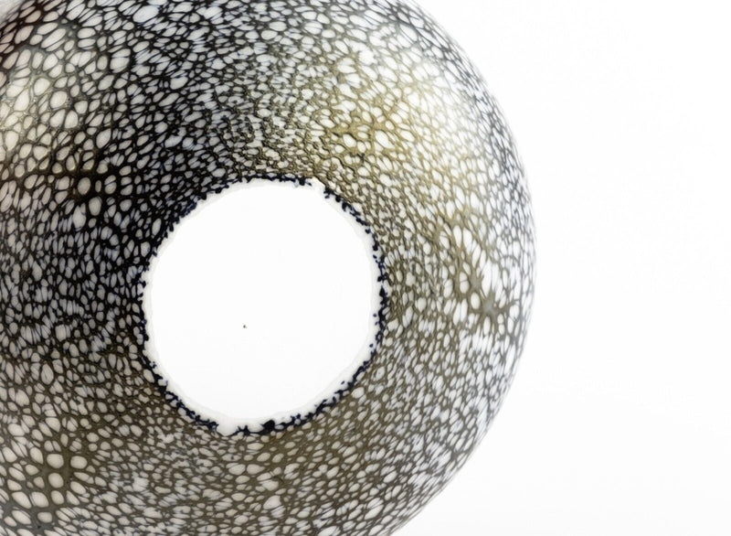 TIMOTHY HARRIS FOR ISLE OF WIGHT 'BON BON SHERBET' GLASS OPEN BOWL