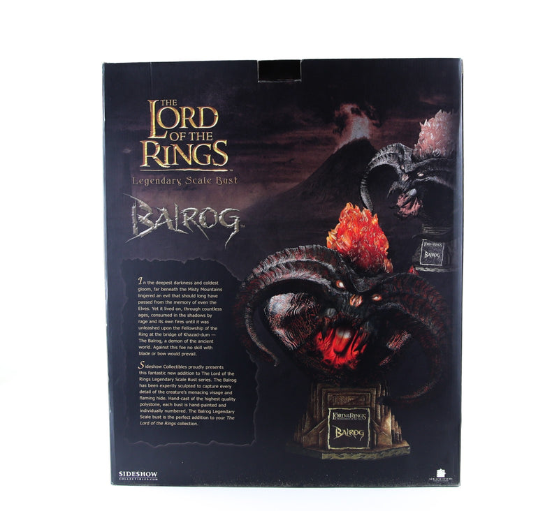 LORD OF THE RINGS - SIDESHOW 'BALROG' LEGENDARY SCALE BUST 2953 274/1000, BOXED