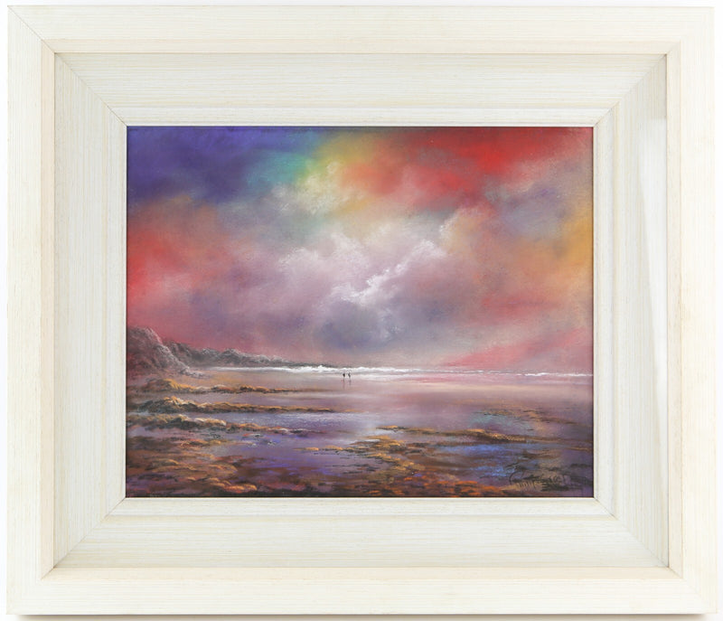 PHILIP GRAY, 'THE WANDERERS', COASTAL LANDSCAPE STUDY, ORIGINAL PASTEL, SIGNED