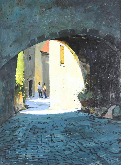 JEREMY BARLOW 'TOURTOUR' PROVENCE-ALPES-CÔTE D'AZUR FRANCE. OIL PAINTING, SIGNED