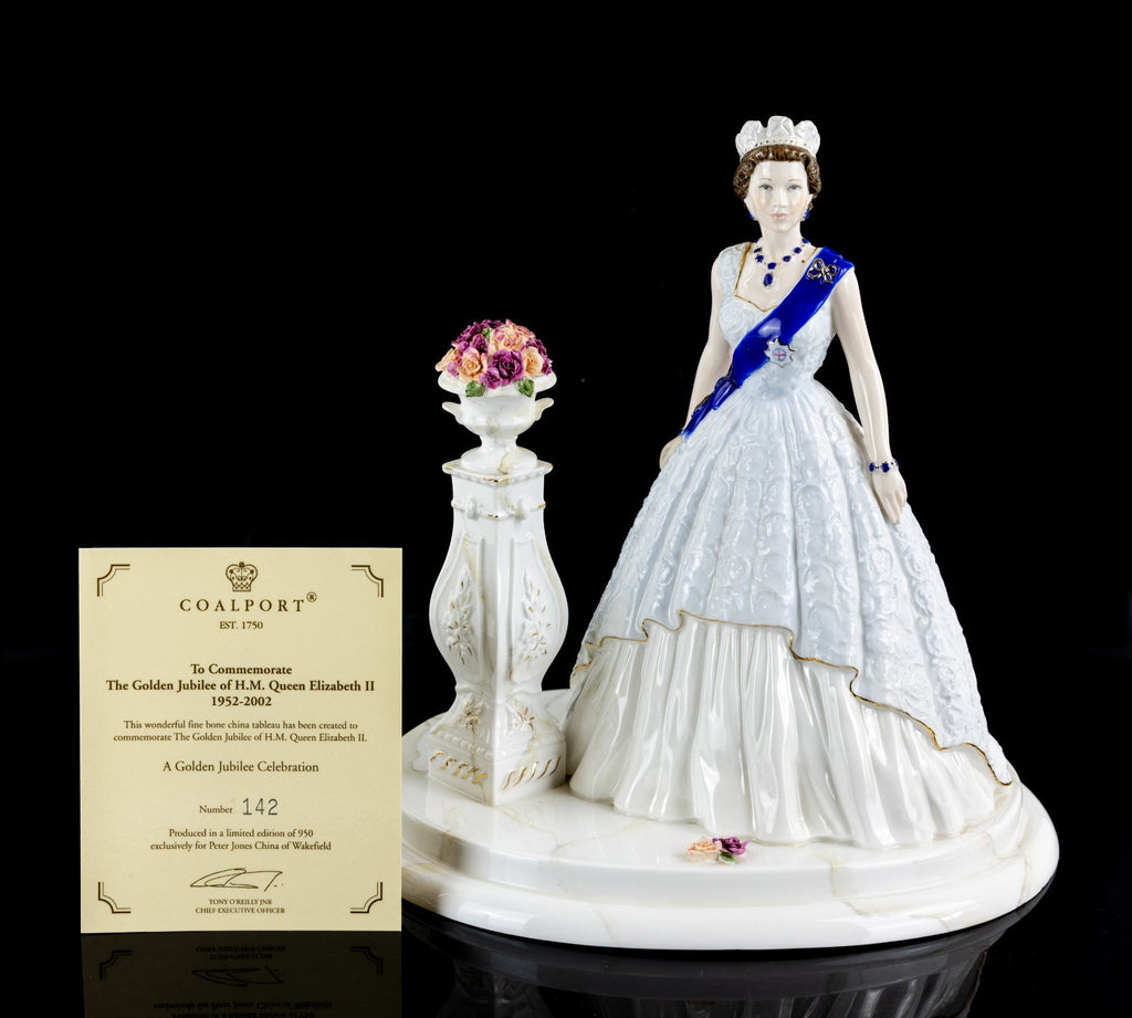 Coalport Hm Queen Elizabeth Ii Golden Jubliee Limited Edition Figure — PM  Antiques & Collectables