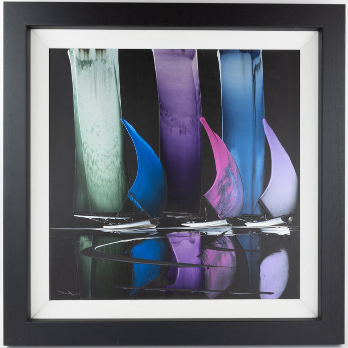 DUNCAN MACGREGOR, 'MIDNIGHT SAILING VI', BOAT YACHT SEASCAPE PAINTING, SIGNED