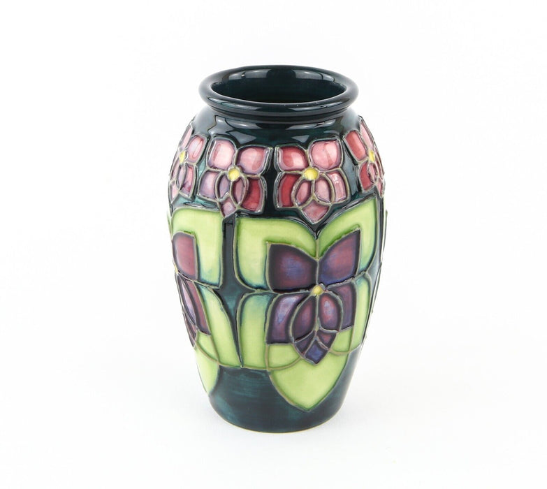 MOORCROFT POTTERY 'VIOLET' SALLY TUFFIN FLORAL FLOWER VASE