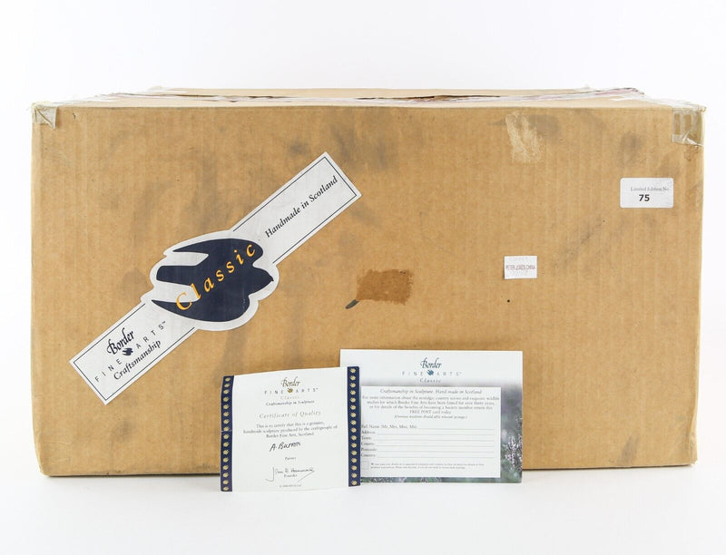 BORDER FINE ARTS 'HOUNDS AWAY' FIGURE MODEL TABLEAU B1070 75/950, SIGNED & BOXED