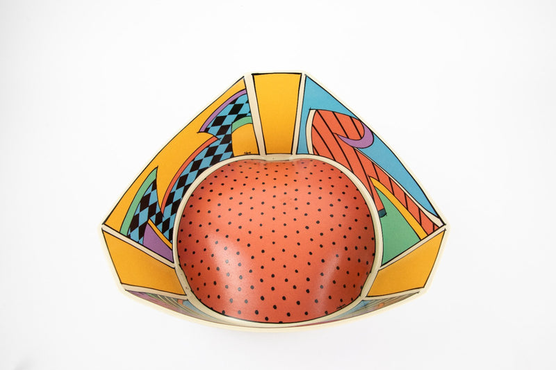 DOROTHY HAFNER ROSENTHAL STUDIO LINE 'FLASH' LARGE TRIANGULAR SERVING FRUIT BOWL